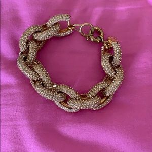 Like new jcrew classic pave link bracelet